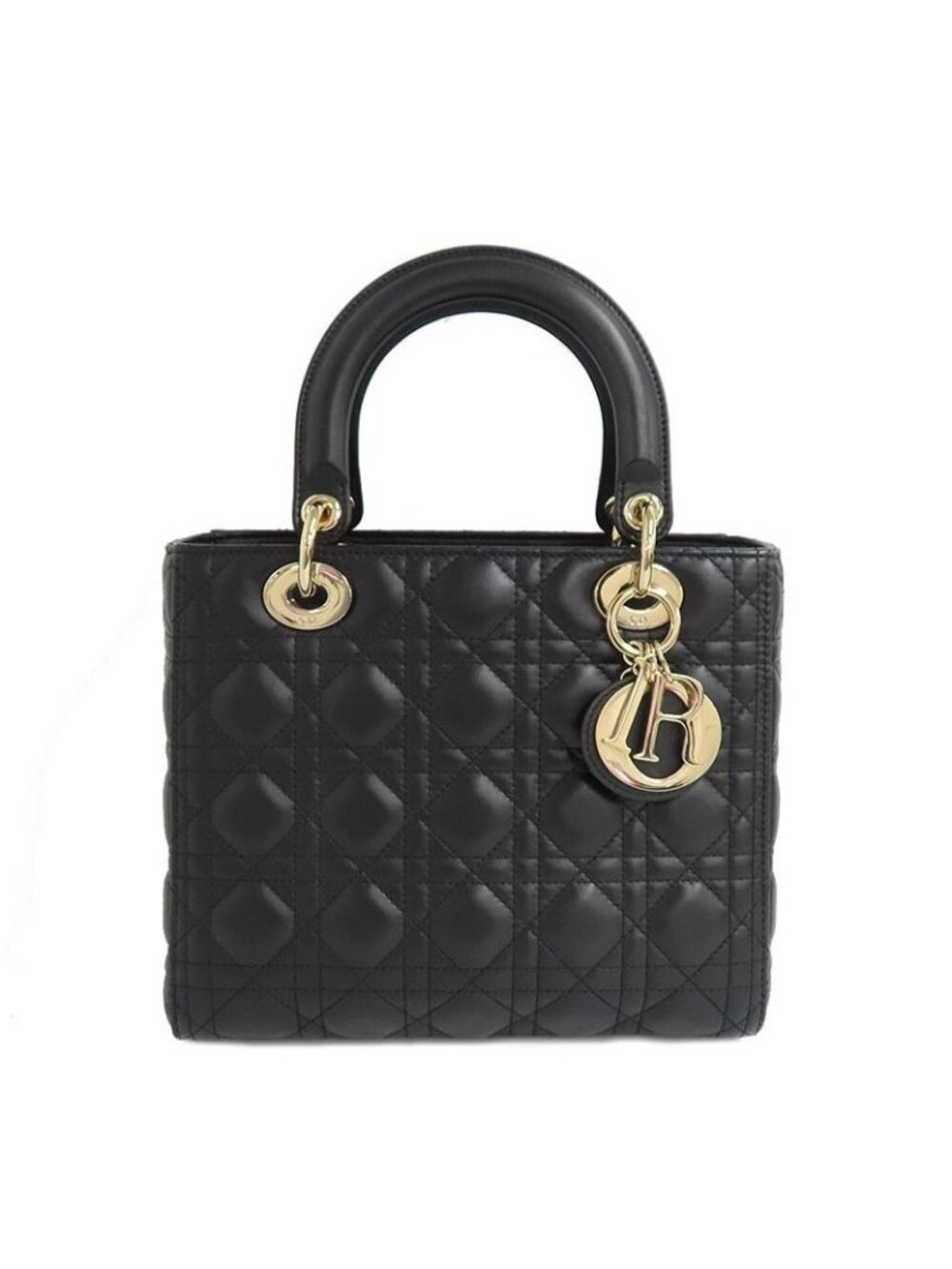 Christian Dior Lady Medium Canaage 2WAY Hand Bag